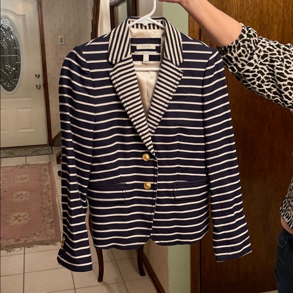 J Crew Sailor Striped Blazer